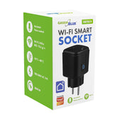 Gniazdko zdalnie sterowane GreenBlue GB735 B, WiFi, Android/iOS/Alexa/Google Home, timer, watomierz, max 16A/3840W