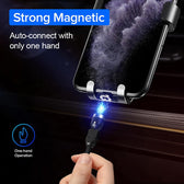 Kabel USB 2.0 Maclean MCE475 magnetyczny USB C kątowy 2m czarny
