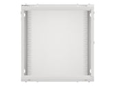 Szafa instalacyjna Rack wisząca 19" 12U 600x450 szara drzwi metalowe Lanberg (flat pack)