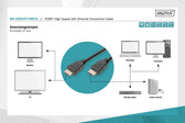 Kabel DIGITUS połączeniowy HDMI 1.4 High Speed Ethernet 4K30Hz UHD HDMI A/HDMI A M/M czarny 5m