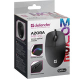 Mysz przewodowa Defender AZORA MB-241 OPTICAL 1200dpi 3P czarna kabel 1.8 m