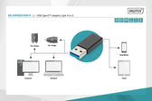 Adapter DIGITUS USB 3.0 HighSpeed Typ USB C/USB A M/Ż czarny