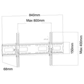 Uchwyt do TV Maclean MC-422, max VESA 800x400, 43-100", 120kg, reg. odchylenia +15°~-15°