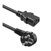 Kabel zasilający Qoltec wtyczka kątowa SCHUKO CEE 7/7 (E/F) | IEC C13 1,8m 3 * 1.0mm2