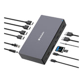 Stacja dokująca Verbatim USB-C Pro CDS-17 3xHDMI 2xDP RJ-45 5xUSB 2xUSB-C SD microSD DC audio