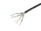 Kabel LAN Lanberg SFTP Kat.7 305m drut outdoor CU Fluke passed czarny