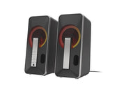 Głośniki Genesis Helium 100BT RGB 2.0 Bluetooth 10W RMS czarno-srebrne