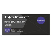 Rozdzielacz aktywny Qoltec Splitter 4 x HDMI 4K x 2K | 6Gb/s | 60Hz