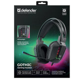 Słuchawki z mikrofonem Defender GOTHIC RGB USB czarne + GRA