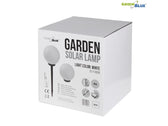 Lampa solarna GreenBlue GB166 wolnostojaca ogrodowa kula 25x25x58cm, bialy LED