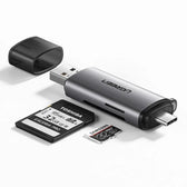 Czytnik kart Ugreen CM185 USB 3.0 + USB-C SD i microSD