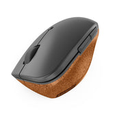 Mysz bezprzewodowa Lenovo Go Wireless Vertical Mouse optyczna szara z naturalnym korkiem