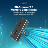 Stacja dokująca dysków DIGITUS DA-71546-1, USB-C 3.2 Gen2, SSD M.2 NVMe + SATA, czytnik kart SD-Express 7.1, czarna