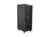 Szafa instalacyjna Rack Lanberg stojąca 19" 32U 600x800 czarna drzwi perforowane LCD (flat pack)