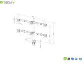 Uchwyt biurkowy Techly 13"-20", 6x10kg na 6 monitorów regulowany