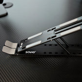 Podstawka biurowa pod laptop, tablet SAVIO PB-05, aluminiowa, czarna