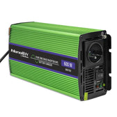 Przetwornica napięcia Qoltec Monolith | ładowanie baterii | UPS | 300W | 600W | 12V na 230V | Czysty Sinus