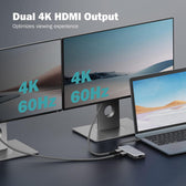Stacja dokująca DIGITUS USB Typ C 8-portów 2x HDMI 4K/60Hz PD 3.0