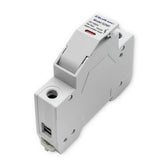 Podstawa bezpiecznikowa Qoltec z diodą + bezpiecznik DC | 1P | 1000V | 20A | 10x38 | solar