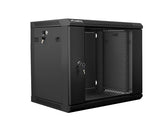 Szafa instalacyjna Rack wisząca 19" 9U 600x450 czarna Lanberg (flat pack)