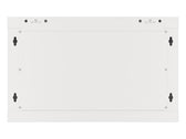 Szafa instalacyjna Rack wisząca 19" 6U 600x450 szara drzwi metalowe Lanberg (flat pack)