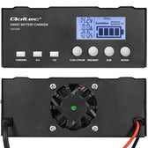 Ładowarka inteligentna Qoltec mikroprocesorowa 12V | 12.6V | 24V | Prostownik z funkcją naprawy do akumulatora AGM GEL LiFePO4 | LCD