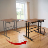 Biurko mobilne na laptop Maclean MC-124 B, czarne, 80x60cm, 50kg max, reg. wys.67-115cm