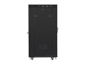 Szafa instalacyjna Rack stojąca 19" 27U 800x1200 Drzwi Szklane czarna Lanberg (flat pack) LCD
