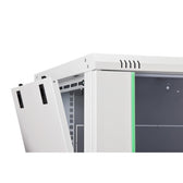 Szafa sieciowa wisząca jednosekcyjna DIGITUS Dynamic 19" 7U, 600x450, drzwi szyba, szary, niezmontowana, 60kg