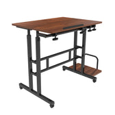 Biurko mobilne na laptop Maclean MC-124 B, czarne, 80x60cm, 50kg max, reg. wys.67-115cm