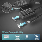 Kabel przedłużający aktywny DIGITUS DA-73109, USB 3.2 Gen1, 5Gbps, USB-C - USB-C, 10m