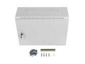 Szafa instalacyjna Lanberg rack wisząca 19" 4U+3U 540x200 niskoprofilowa szara (złożona)