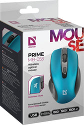 Mysz bezprzewodowa Defender PRIME MB-053 optyczna bezklikowa silent 1600dpi niebieska