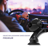 Ładowarka Qoltec indukcyjna / samochodowa Pro z uchwytem iR | 15W | QC3.0 | USB C