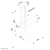 Uchwyt ścienny do ekranów Neomounts CPU-D200SILVER max 30 kg max Silver