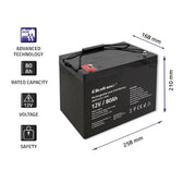Akumulator AGM Qoltec 12V | 80Ah | 23,5kg