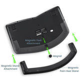 Zestaw bezprzewodowy klawiatura+mysz pionowa Perixx PERIDUO-606 C Ergonomic czarny silent
