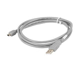 Kabel USB 2.0 Lanberg mini AM-BM5P(CANON) 1,8m szary