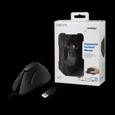 Mysz przewodowa LogiLink ID0158 ergonomiczna,1000 dpi czarna
