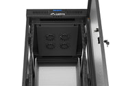Szafa instalacyjna Rack Lanberg stojąca 19" 32U 600x800 czarna drzwi perforowane LCD (flat pack)