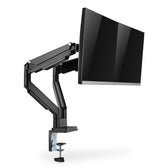 Ramię biurkowe podwójne DIGITUS (zacisk) 2xLCD max. 32"max. 2x 9kg uchyl.-obrot. czarne