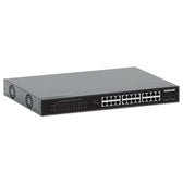 Switch niezarządzalny Intellinet 24x 10/100/1000 Mbps PoE+ 370W + 2x SFP Rack 19", manual VLAN