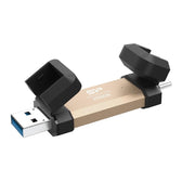 Dysk zewnętrzny SSD Silicon Power DS72 250GB USB-A USB-C (1050/850 MB/s) złoty