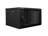 Szafa instalacyjna Rack dwusekcyjna wisząca 19" 6U 600x600 czarna Lanberg (flat pack)