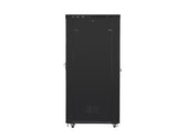Szafa instalacyjna Rack stojąca 19" 42U 800x1200 czarna drzwi szklane LCD Lanberg (flat pack)
