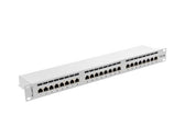 Patch panel Lanberg PPS5-1024-S 24 port 1U kat.5e ekranowany szary