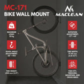 Uchwyt wieszak rowerowy ścienny Maclean MC-171