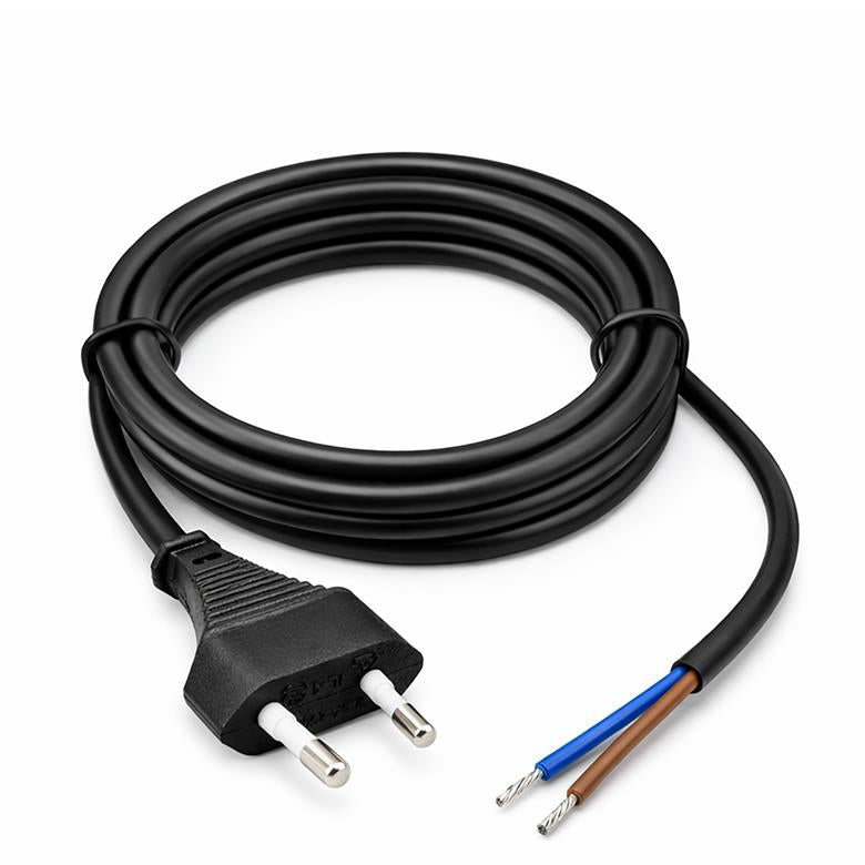 Kabel zasilający Qoltec CEE 7/16 (C) | 2x0.75mm2 | 1.8m
