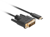 Kabel adapter Lanberg USB-C(M) - DVI-D(24+1) 3m czarny