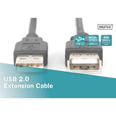 Przedłużacz DIGITUS AK-300202-050-S USB 2.0 5m czarny